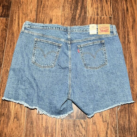 Levi's 501 High Rise Denim Shorts Medium Wash Women’s Size 20W - Picture 4 of 5